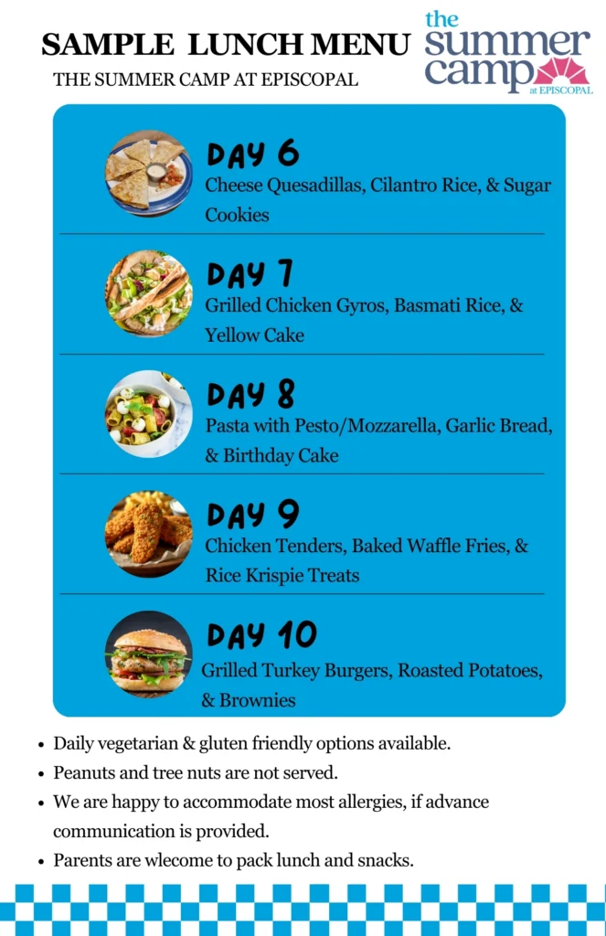 TSCE lunch menu