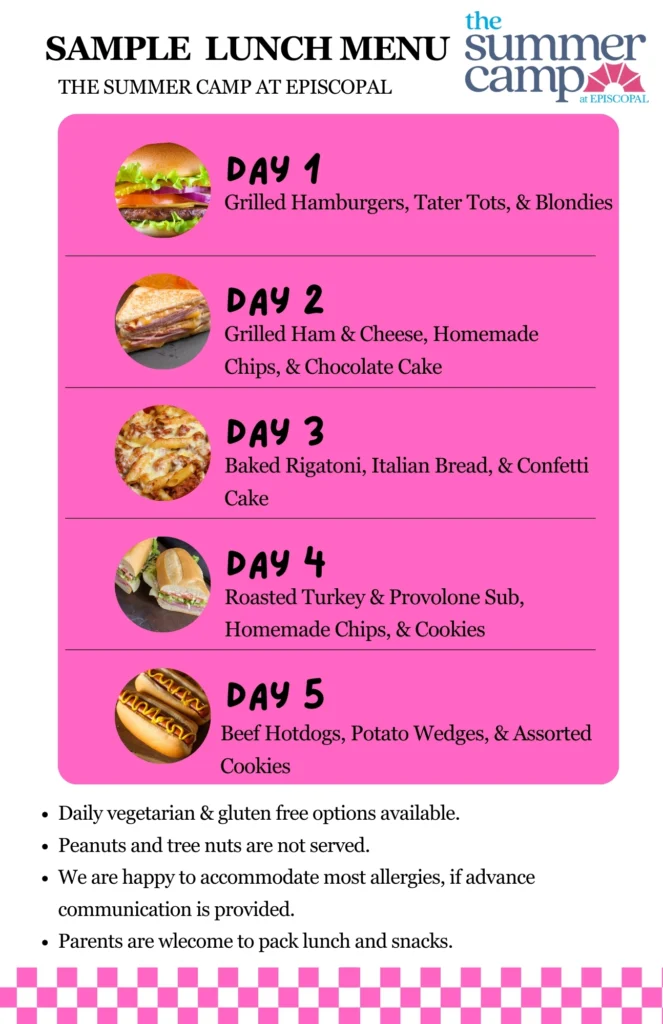 TSCE lunch menu